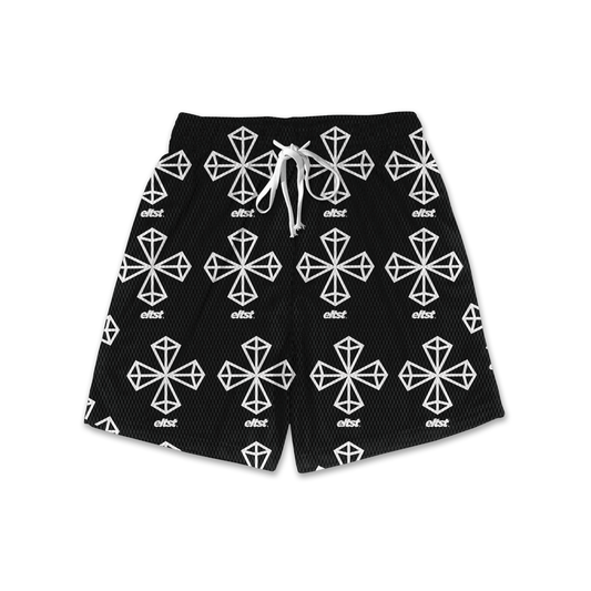 DIAMOND CROSS MESH SHORT